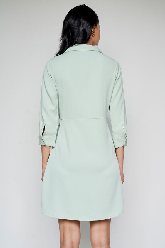 Pistachio Dream Solid Dress, Pista Green, image 5